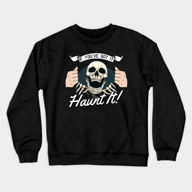 Halloween Costume Scary Skeleton Skull Face Horror Party Crewneck Sweatshirt by melostore